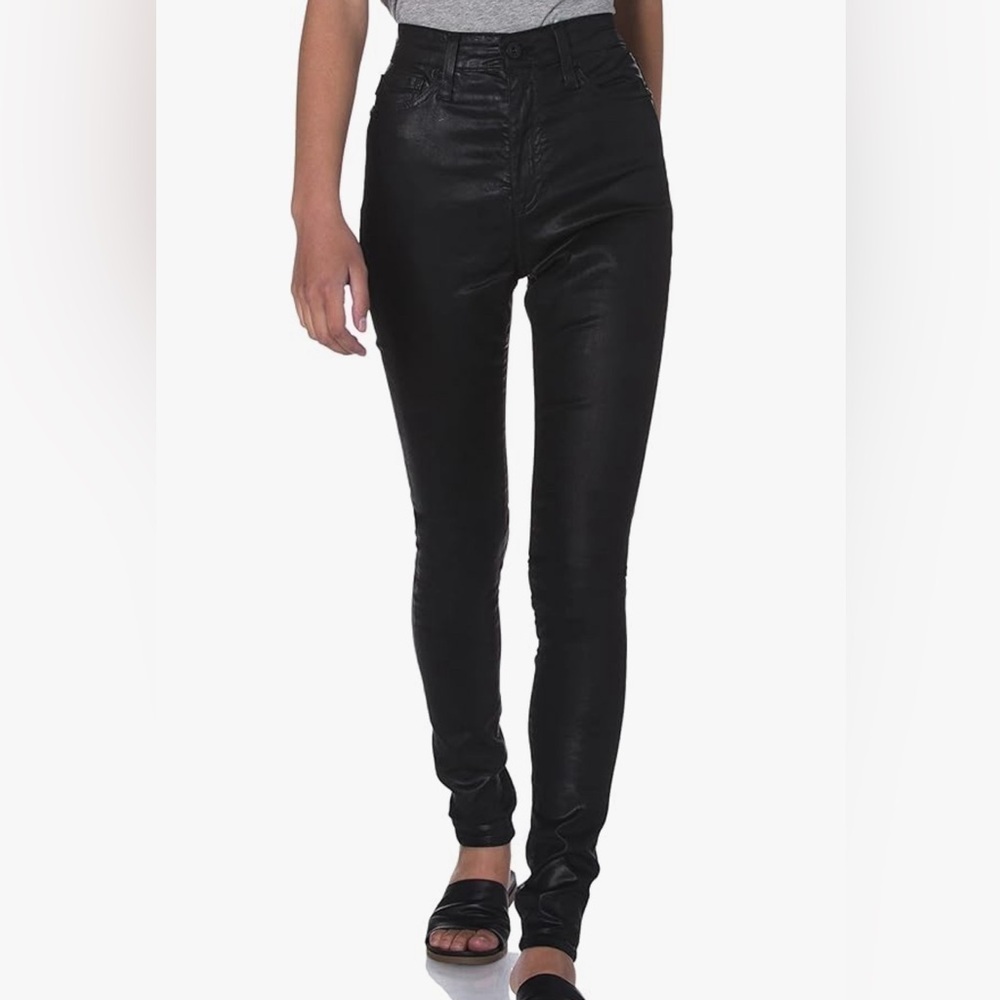 AGA Adriano Goldschmied The Mila super high rise skinny black jeans Sz-29R. Y5‎
